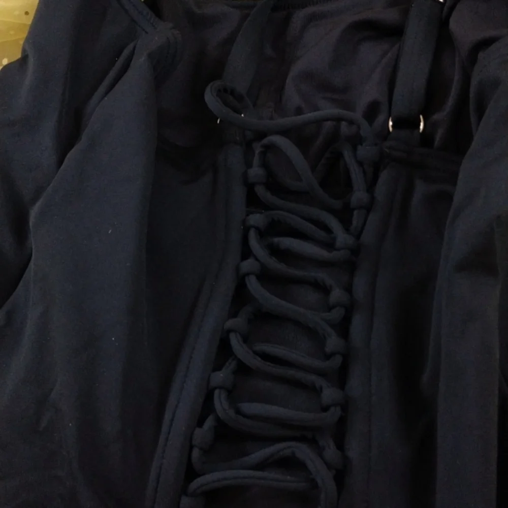 Michael Kors Woman's Black Criss Cross Cut out Swim Suit. No Bra Pads.EUC - Picture 5 of 10